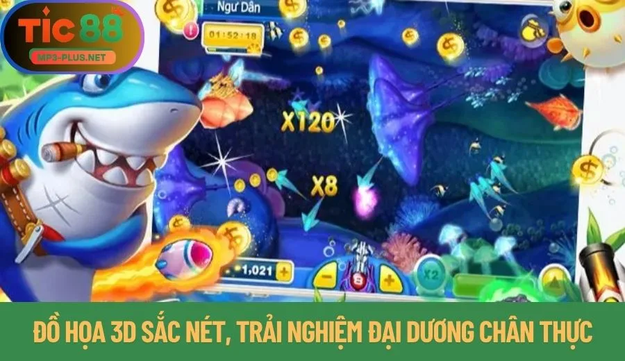 4 Lý Do Bắn Cá Tic88 Được Yêu Thích Số 1 1 Đồ họa 3D sắc nét, trải nghiệm đại dương chân thực